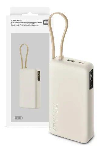XIAOMI POWER BANK 20000 MAH 67W CON CABLE INTEGRADO