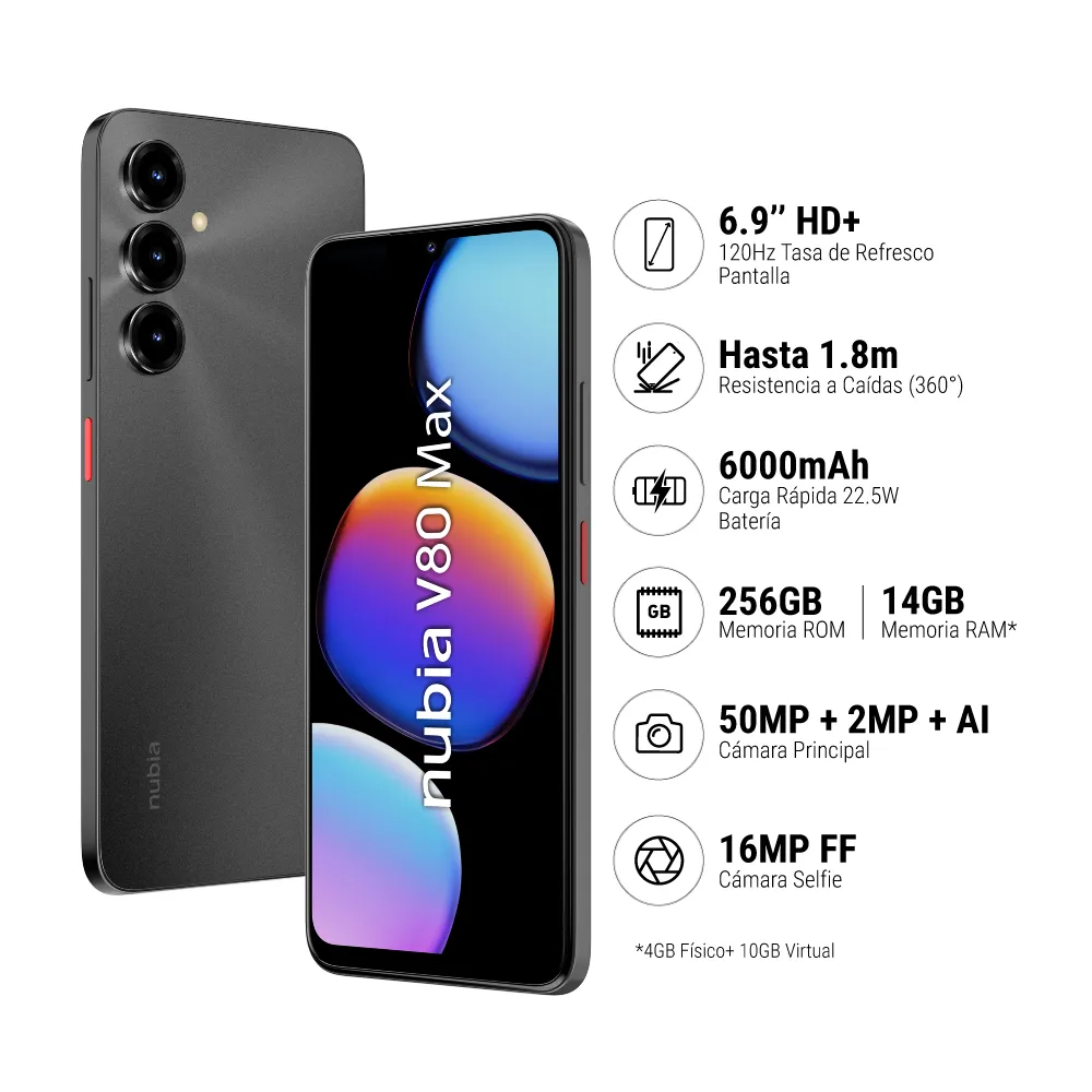 ZTE NUBIA V80 MAX (4+10)GB+ 256GB